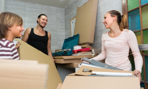 Secure document storage facility in Southkensington with organized archive boxes