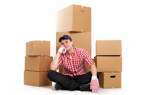 Organised storage boxes and furniture in South Kensington